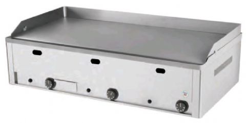 Plancha professionnelle gaz lisse 3 zones REDFOX
